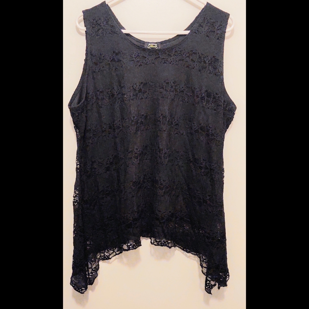 Shannon Ford Black Lace Tank Top